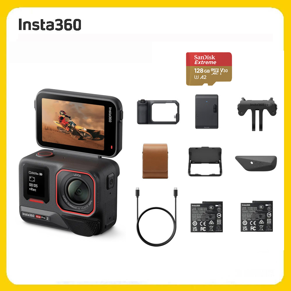 Insta360 Ace Pro 2 翻轉螢幕運動相機 閃印套裝 (先創公司貨)（其他規格）