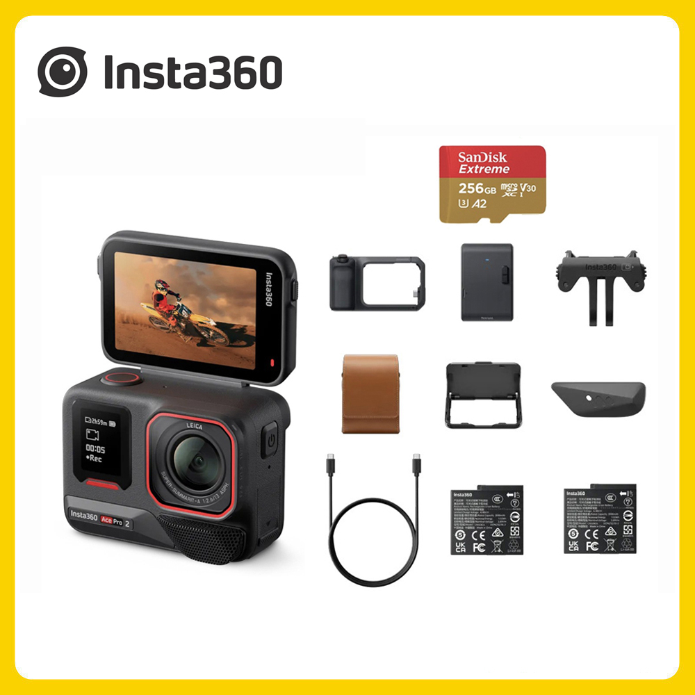 Insta360 Ace Pro 2 翻轉螢幕運動相機 閃印套裝 (先創公司貨)（其他規格）