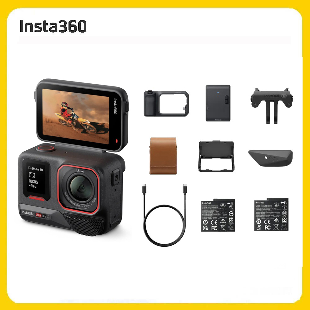 Insta360 Ace Pro 2 翻轉螢幕運動相機 閃印套裝 (先創公司貨)