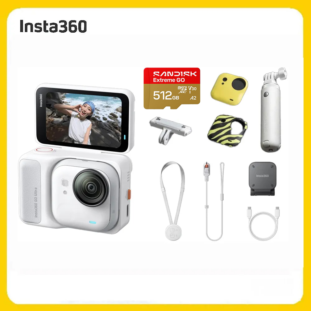 Insta360 GO Ultra 隨心拍個性套裝 - 靈動白 (先創公司貨)（其他規格）