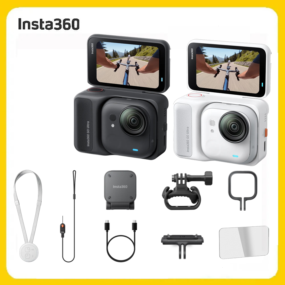 Insta360 GO Ultra 單車套裝 (先創公司貨) 標準+快拆支架+螢幕保護貼+彈性綁帶支架+運動支架
