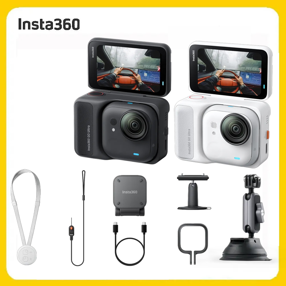 Insta360 GO Ultra 車拍套裝 (先創公司貨) 標準+車載吸盤支架+旋轉支架+運動支架