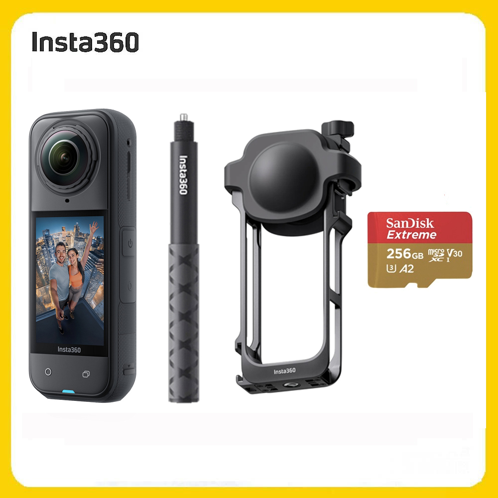 Insta360 X5 8K全景運動相機 標準版 多功能邊框自拍棒套裝組 (先創公司貨)