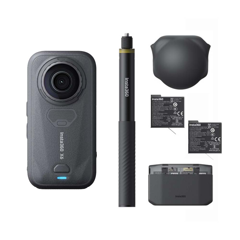 Insta360 X6 一英吋8K全景相機 萬能套裝 午夜黑 (公司貨)