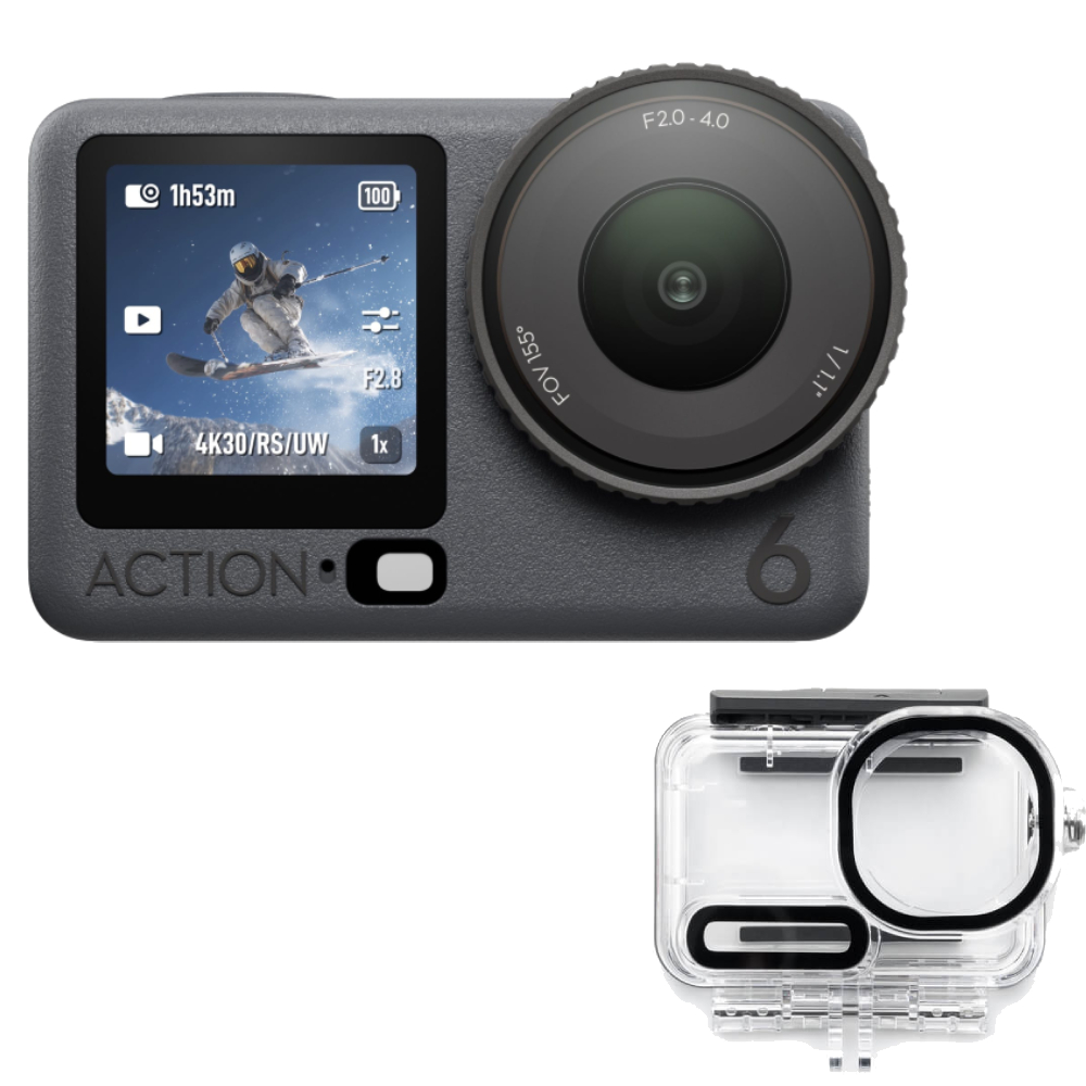 DJI 大疆 OSMO ACTION 6 暢拍套裝 +128G 高速卡+防水殼(ACTION6,公司貨)運動相機