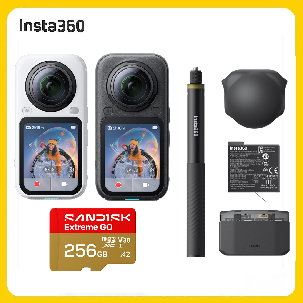 Insta360 X6 8K全景運動相機 萬能套裝+SanDisk 256G (先創公司貨)
