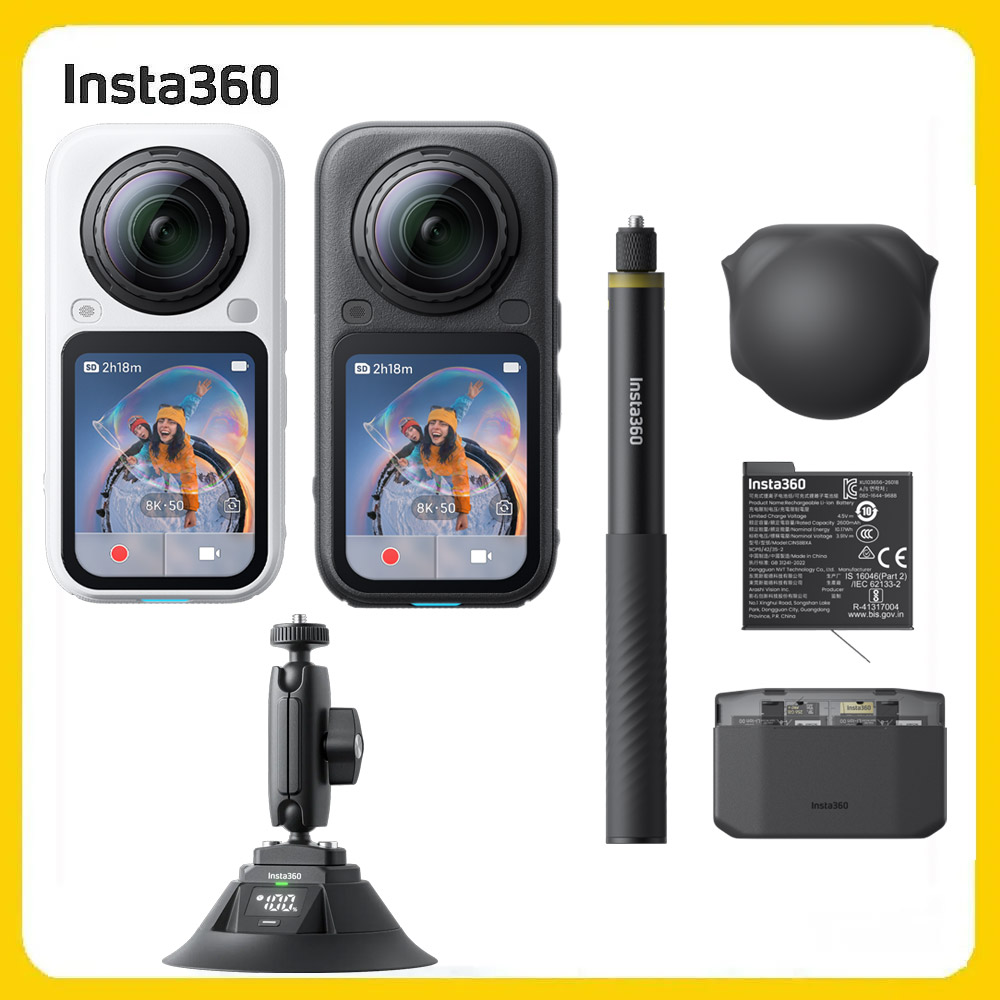 Insta360 X6 8K全景運動相機 萬能套裝+電動吸盤支架 (先創公司貨)