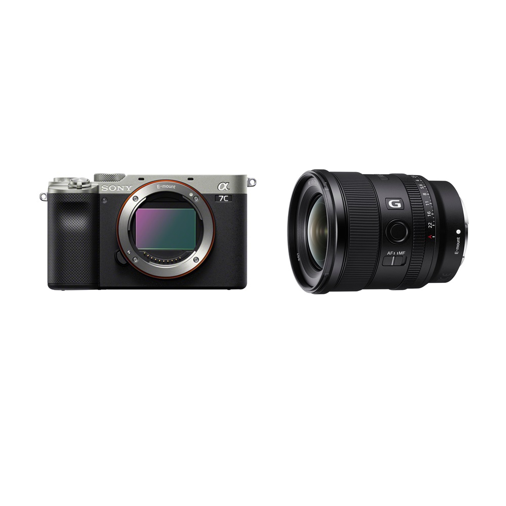SONY 索尼SONY A7C + 20mm F1.8G 廣角風景組合相機公司貨(銀色