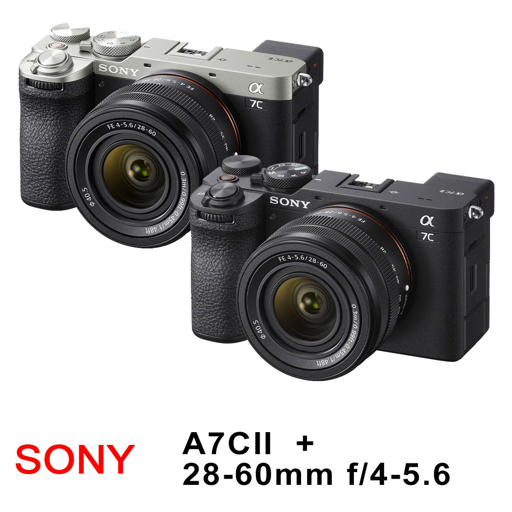 SONY 索尼 ILCE-7CM2/A7C II/A7C2 BODY 單機身+FE28-60mm( 平行輸入)-銀色