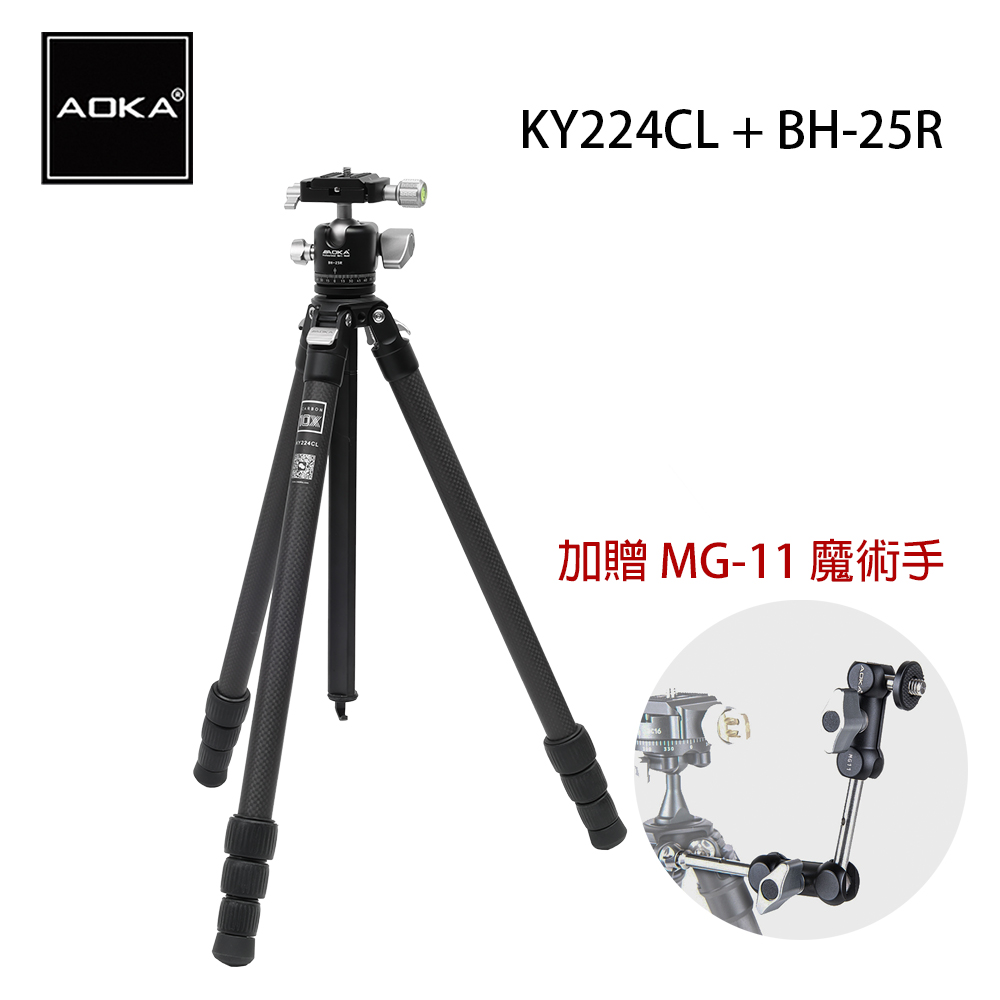 KY224CL + BH-25R 四節碳纖維三腳架套組