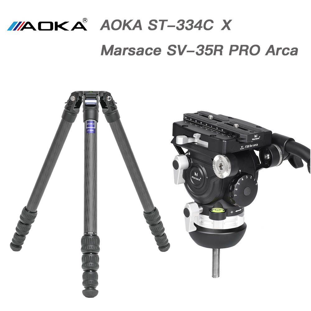 AOKA ST-334C & SV-35R PRO 飛羽攝錄影動力平衡系統三腳架套組 ARCA卡口
