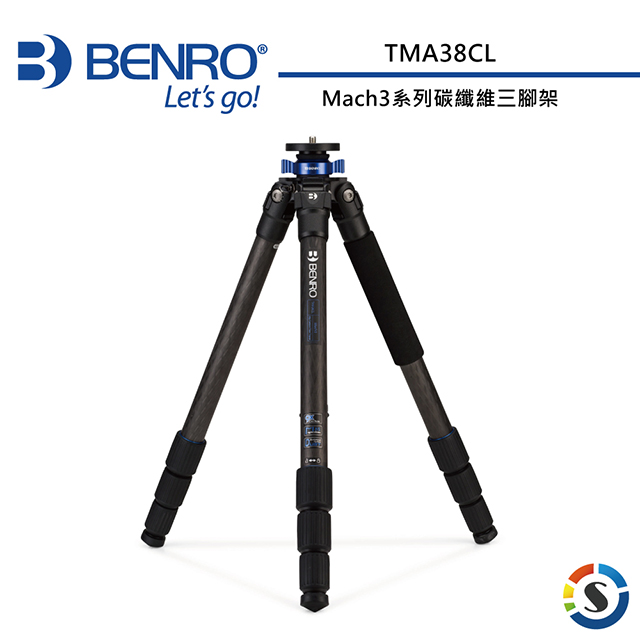 BENRO 百諾 TMA38CL Mach3系列碳纖維三腳架