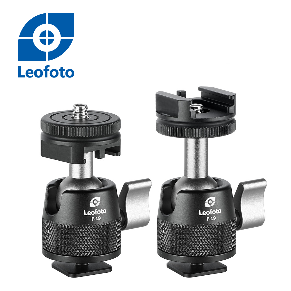 Leofoto 徠圖 F-19迷你多功萬向雲台[含閃光燈冷熱靴座]