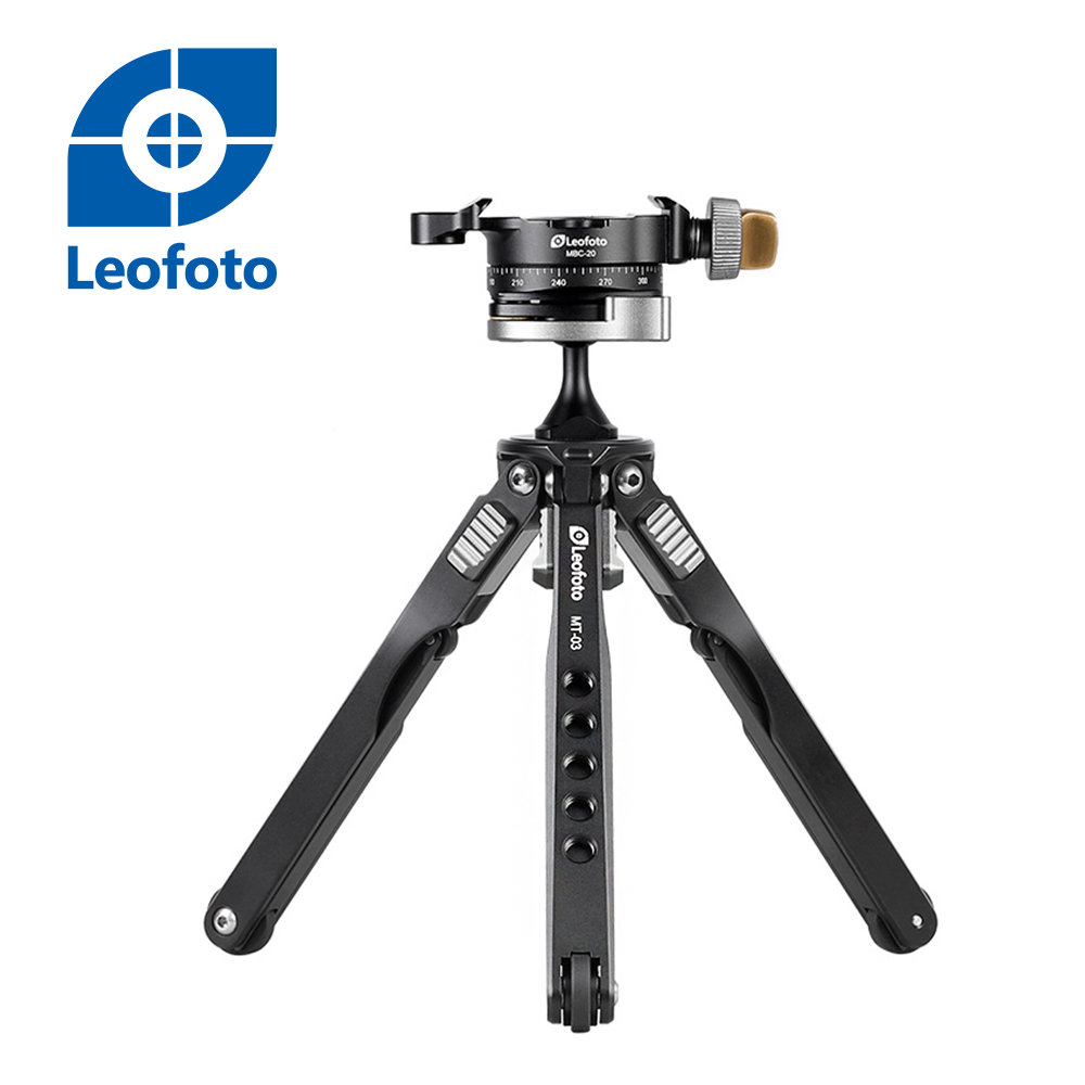 Leofoto 徠圖 MT-03+MBC-20鋁合金蜘蛛桌面三腳架