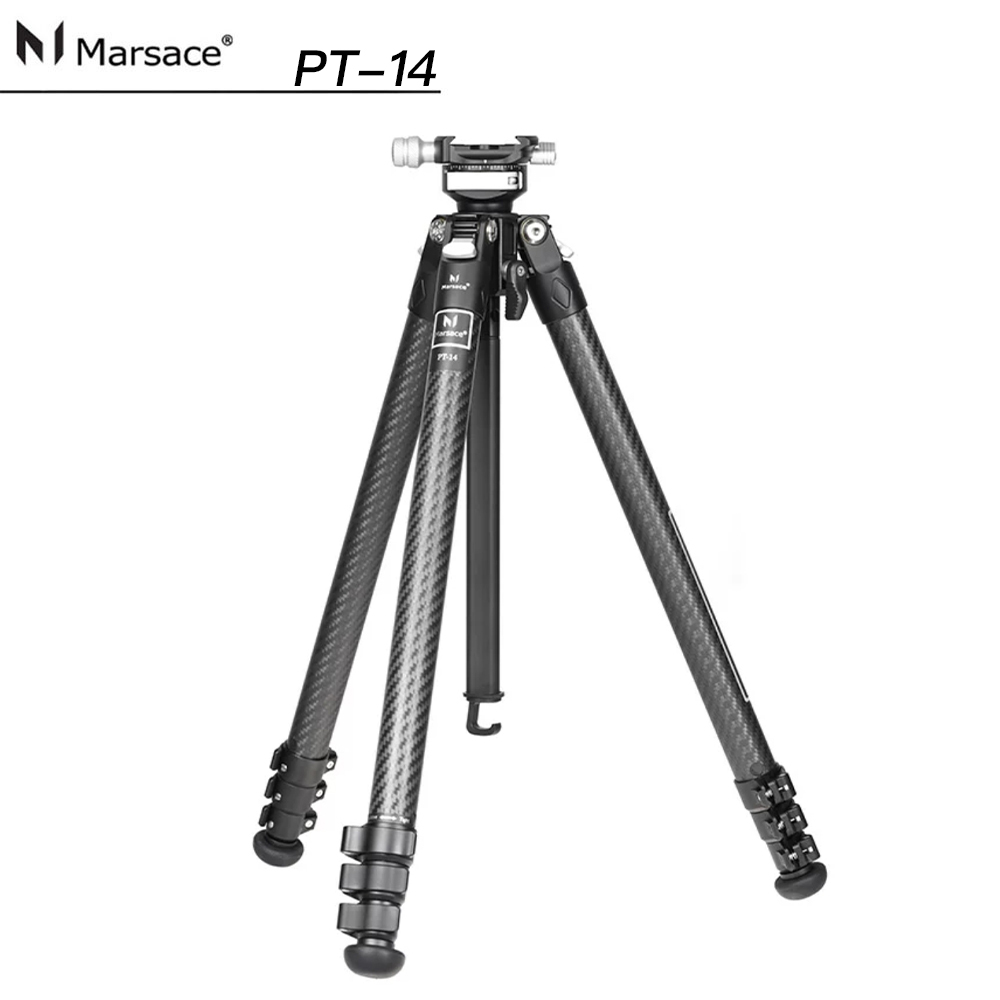 Marsace 瑪瑟士 PT-14 一號四節旅行碳纖維扳扣式三腳架套裝 (總代理公司貨)