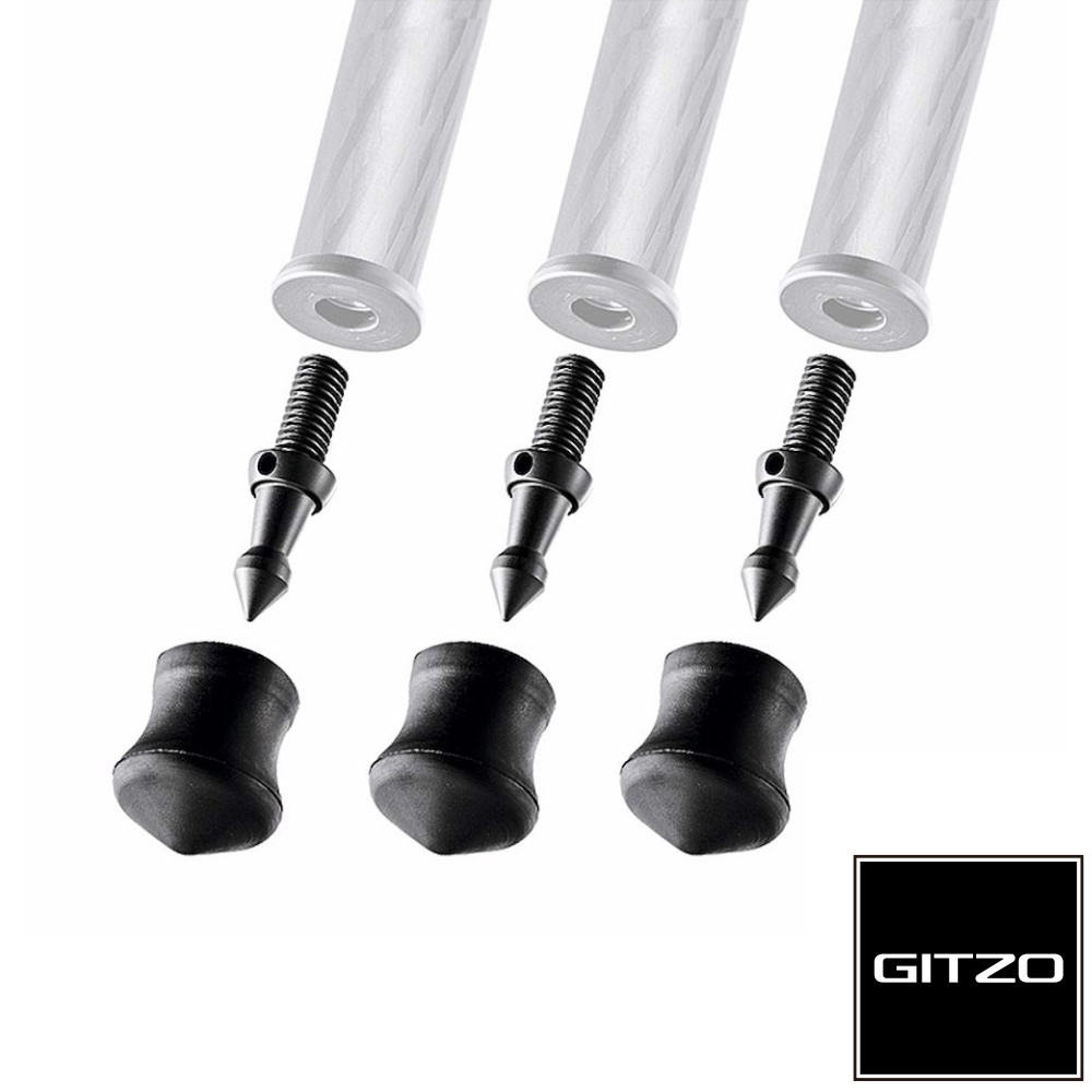 GITZO GSF30S 橡膠金屬二用腳釘 30mm-3入 公司貨