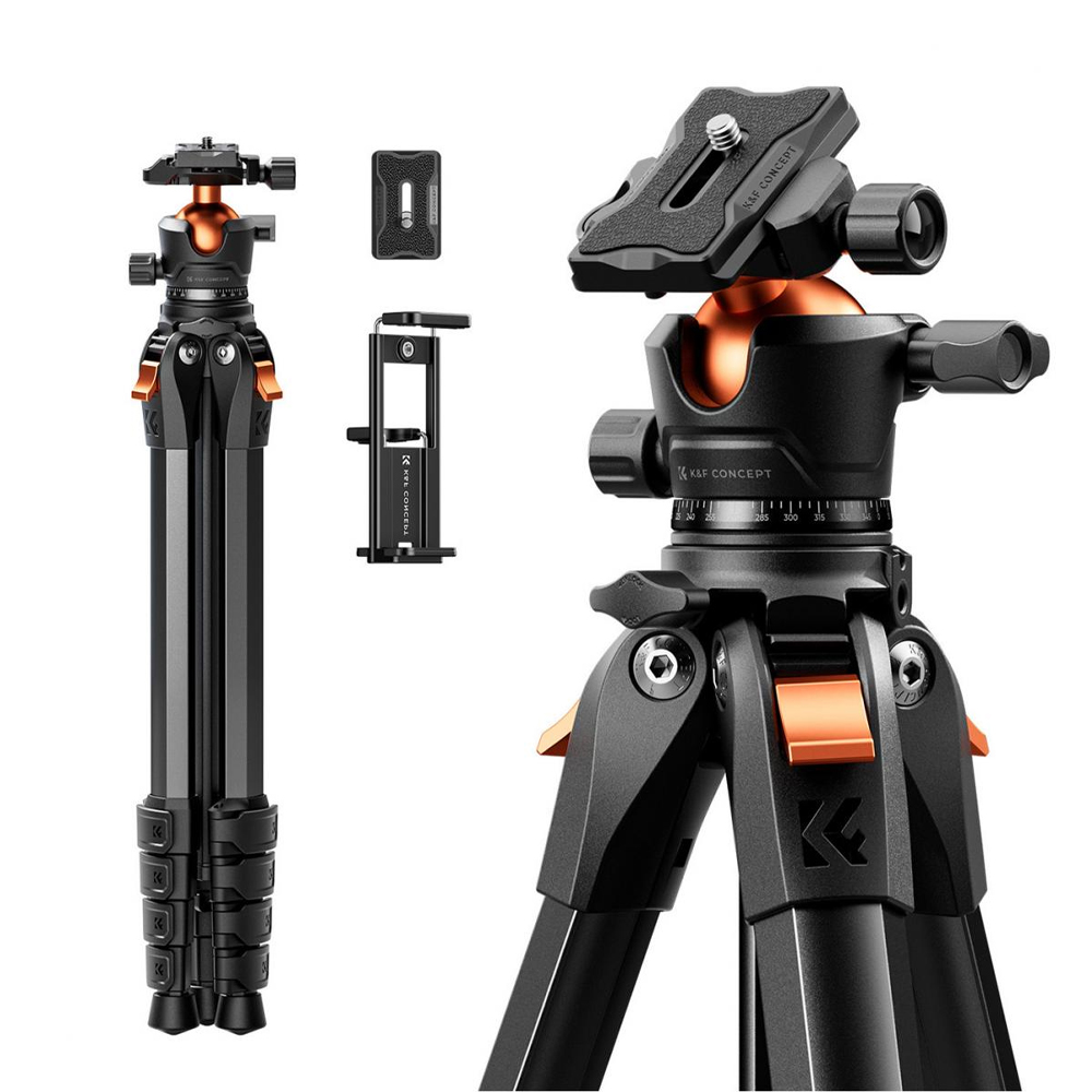 K&F Concept 輕巧旅行鋁合金三腳架 球型雲台 KF09.170