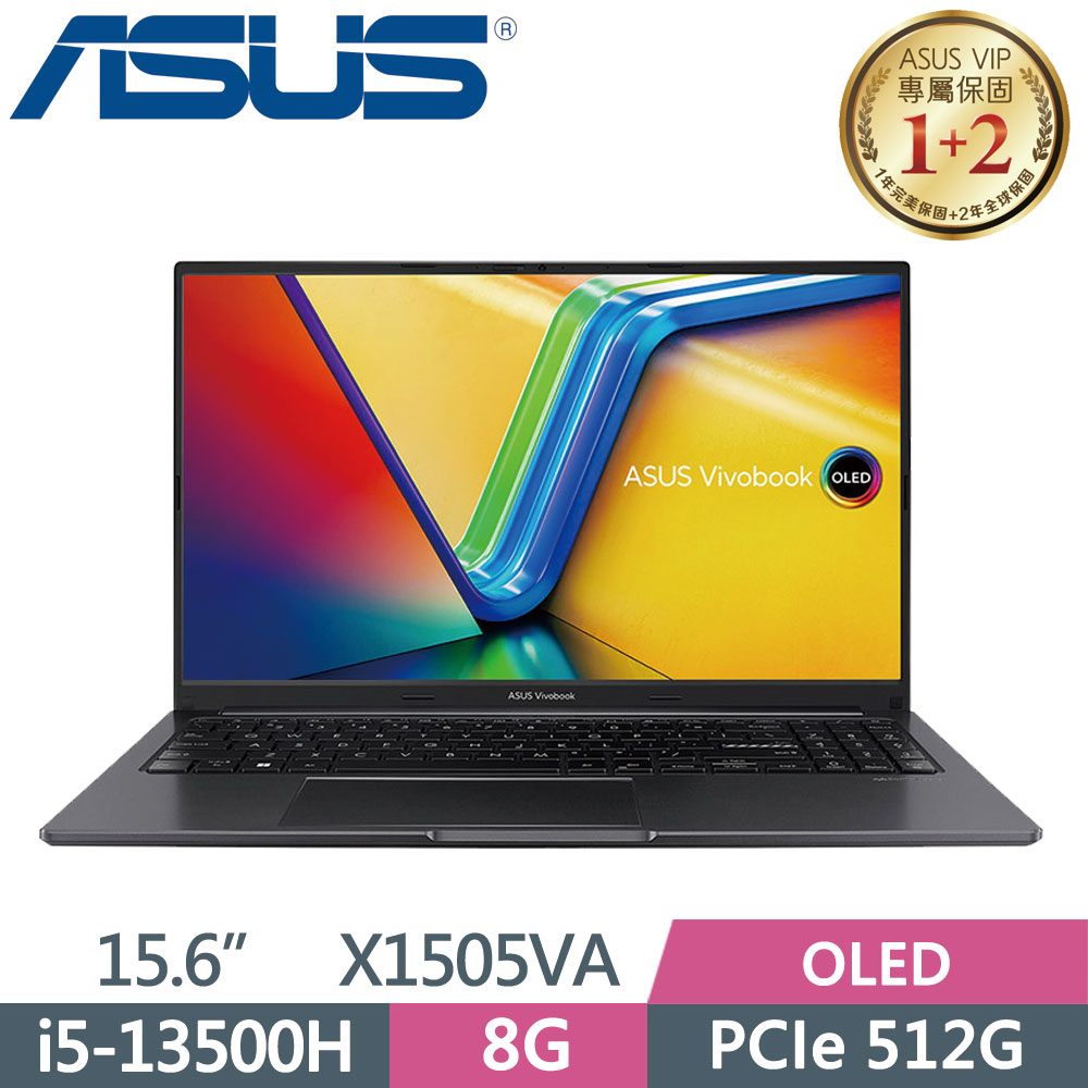 ASUS VivoBook 15 X1505VA-0161K13500H 搖滾黑(i5-13500H/8G/512G SSD/W11/OLED/15.6)