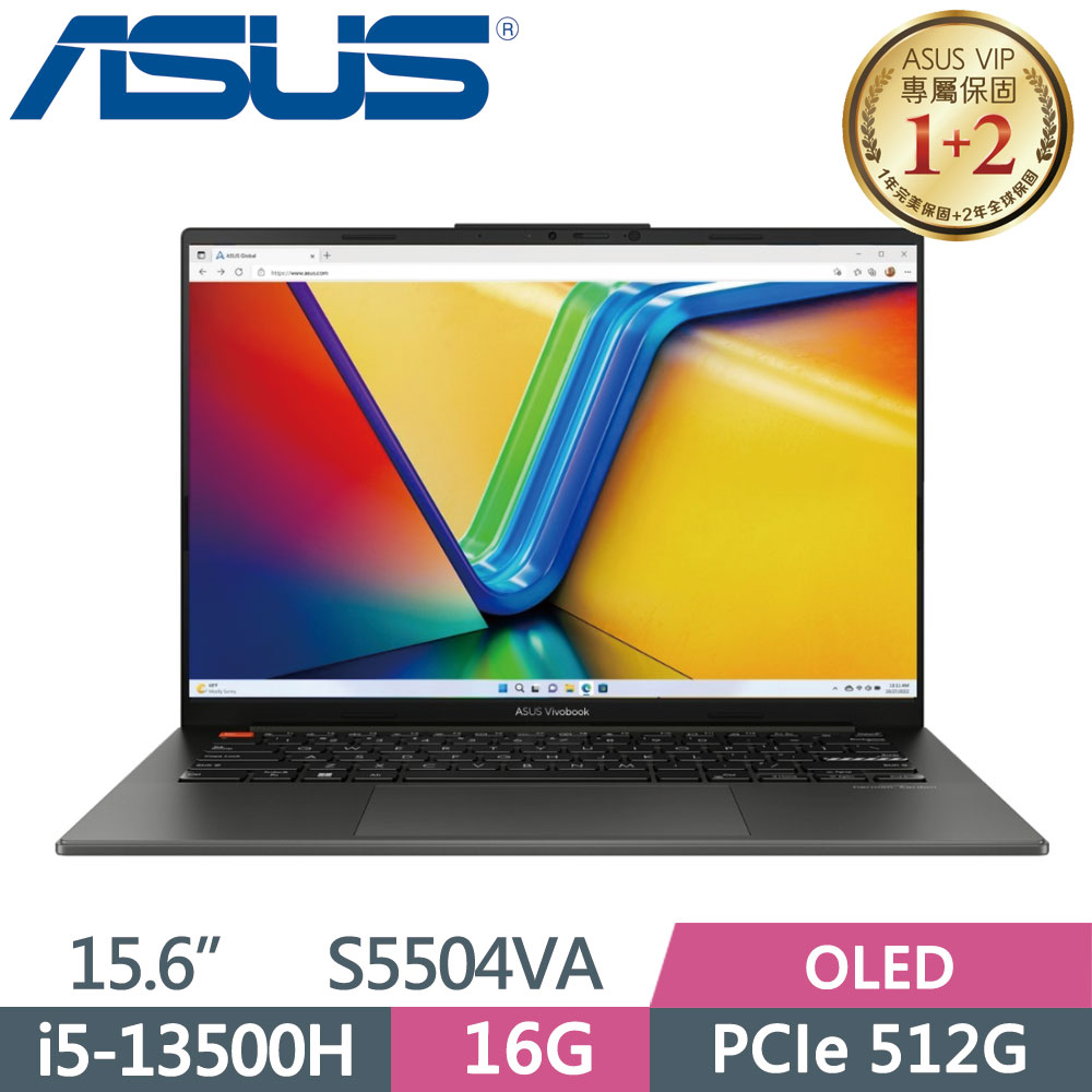 ASUS Vivobook S15 S5504VA-0132K13500H 午夜黑(i5-13500H/16G/512G SSD/W11/2.8K/OLED/EVO/15.6)