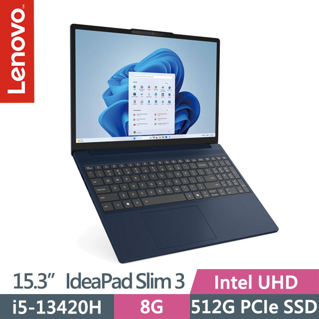 IdeaPad Slim 3 83K100PQTW 宇宙藍(i5-13420H/8G/512G SSD/15.3吋WUXGA/W11)效能筆電