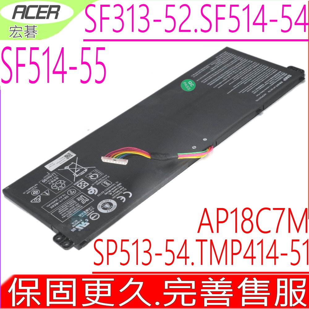 AP18C7M電池Swift SF313-52T SF313-52G SF313-53 SF314-51 SF314-59 N19W3 Swift SF514-54T SF514-55T