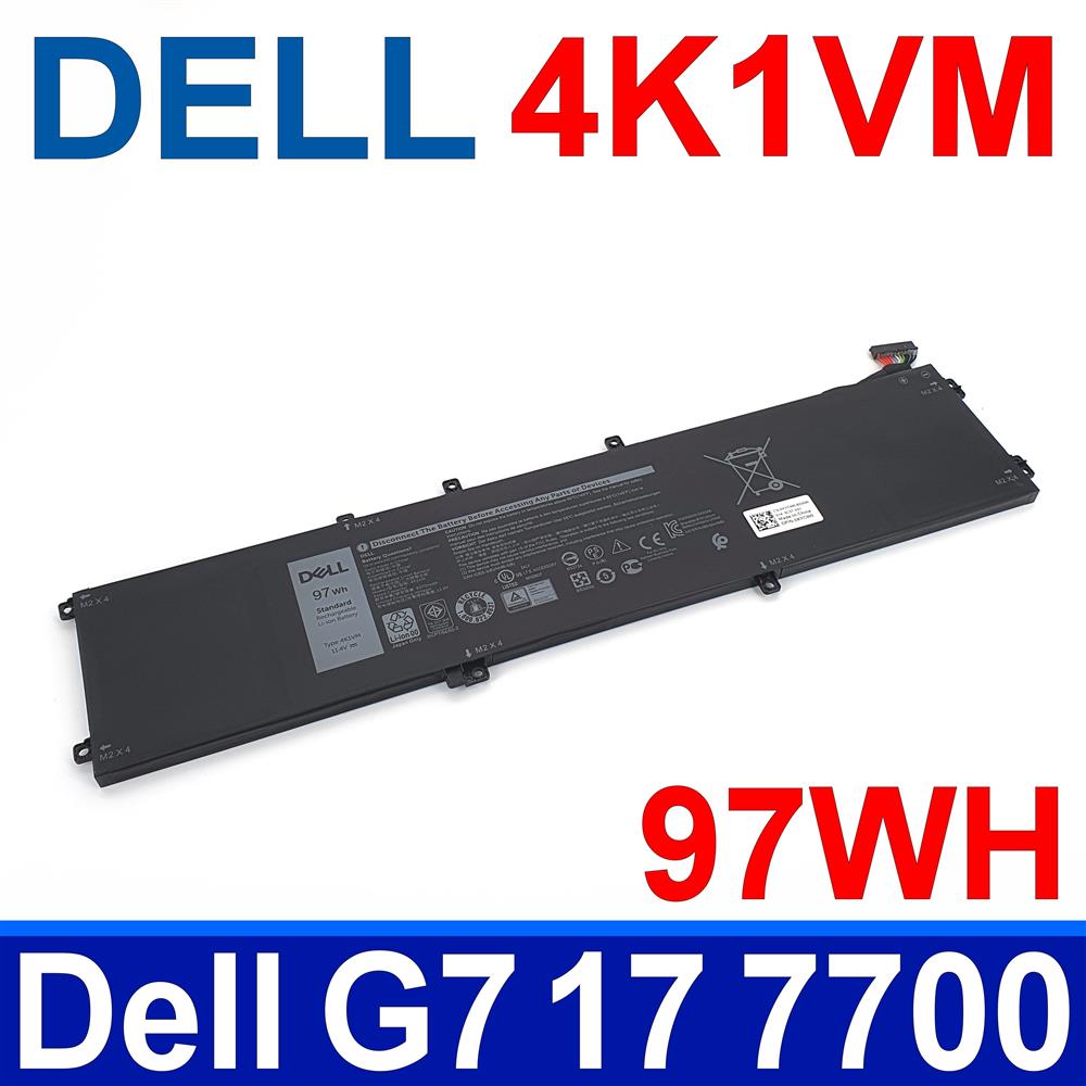 DELL 戴爾 4K1VM 6芯 原廠電池 4KIVM 0W62W6 9TM7D XYCW0 G7 17 7700