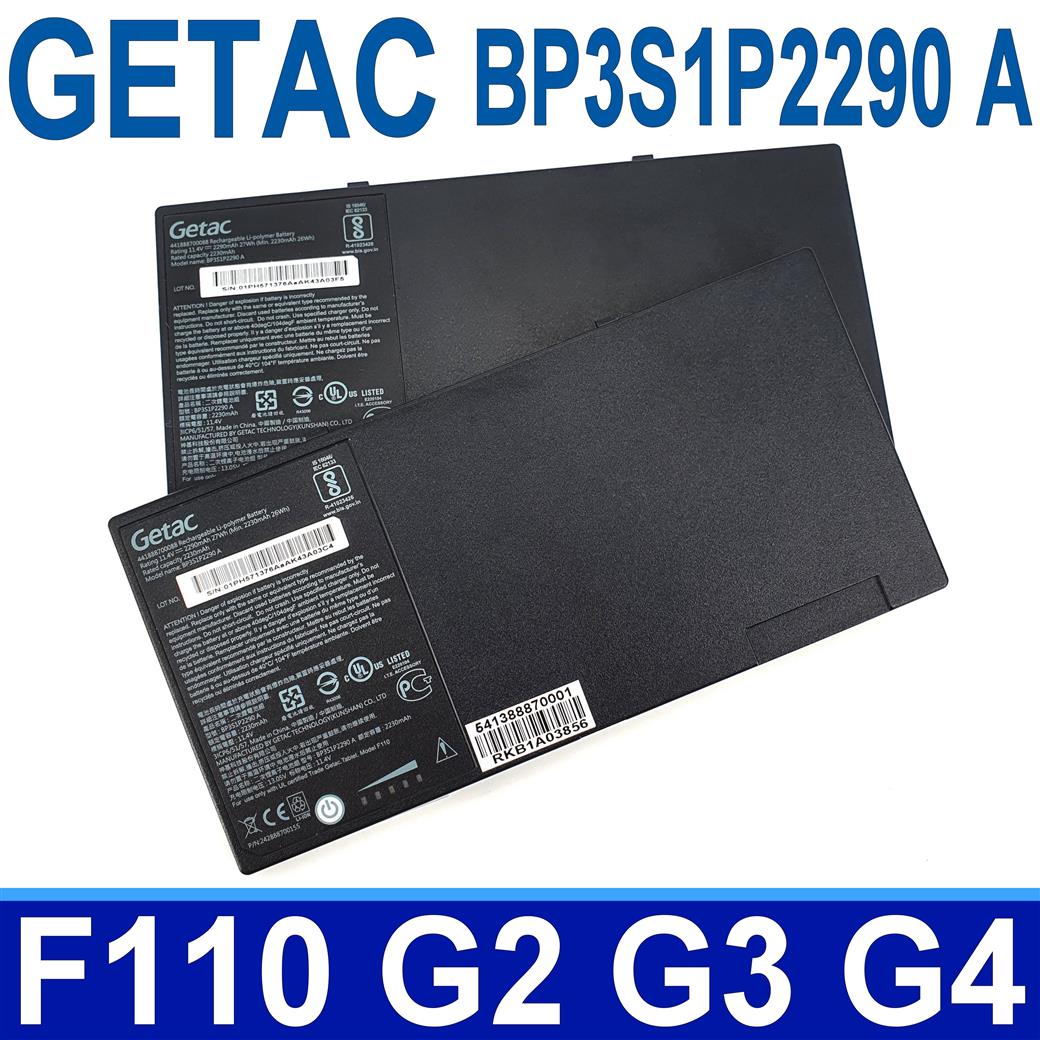 Genuine GETAC BP3S1P2160 Replacement Battery | 11.4V, 2100mAh, 3-Cell | For F110 G2/G3/G4 Laptops