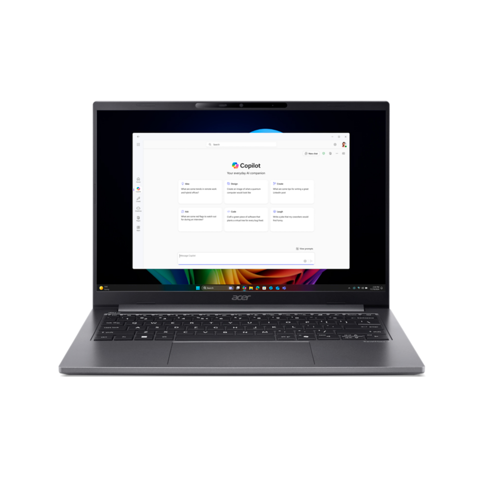 ACER 宏碁 TravelMate 14吋AI商用筆電 灰(Ultra5-226V/16G/1TB/Intel Arc 130V/WIN11P/TMX414-51-590D)