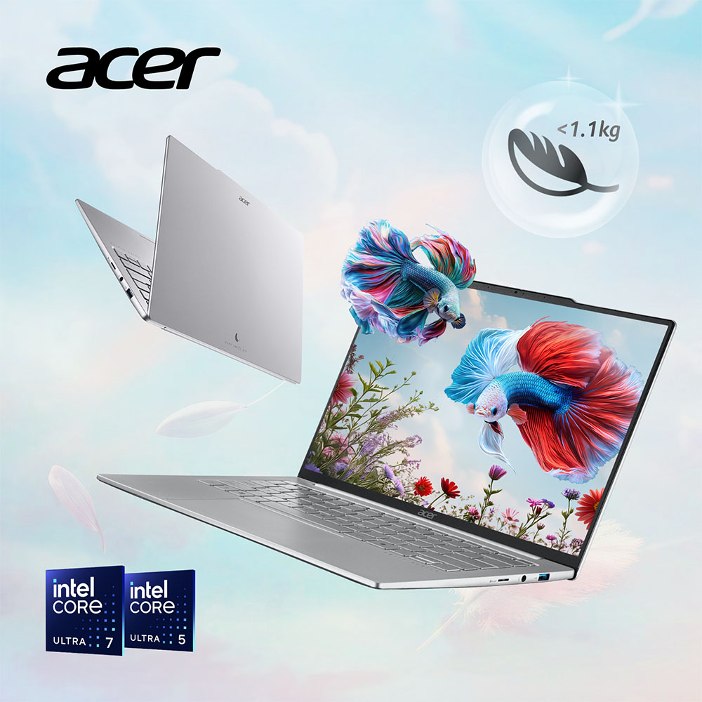 ACER 宏碁 Swift Air 14吋效能筆電 銀(Ultra7-155H/32G/512G/W11/SFA14-71M-791S)