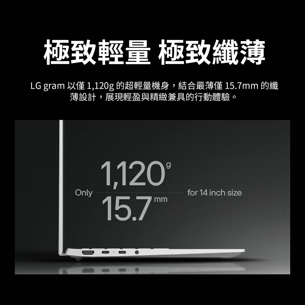 LG 樂金gram 14吋AI商用筆電(Ultra U5 325/32G/1TB/Win11/WUXGA/14Z90U