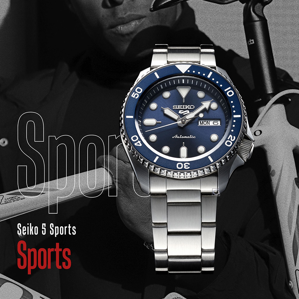 SEIKO 精工 5 Sports 系列 藍水鬼型機械錶 男錶 手錶(4R36-07G0B)SRPD51K1/41mm