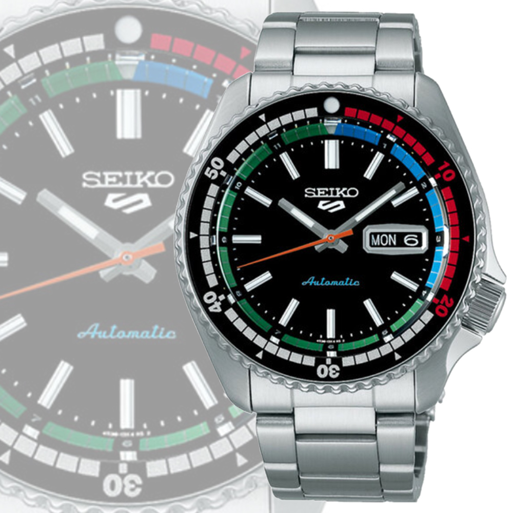 SEIKO 精工 5 Sports 55周年 SKX 現代詮釋版 復刻機械錶-黑 SRPK13K1/4R36-15D0D_SK028 送禮 禮物 推薦