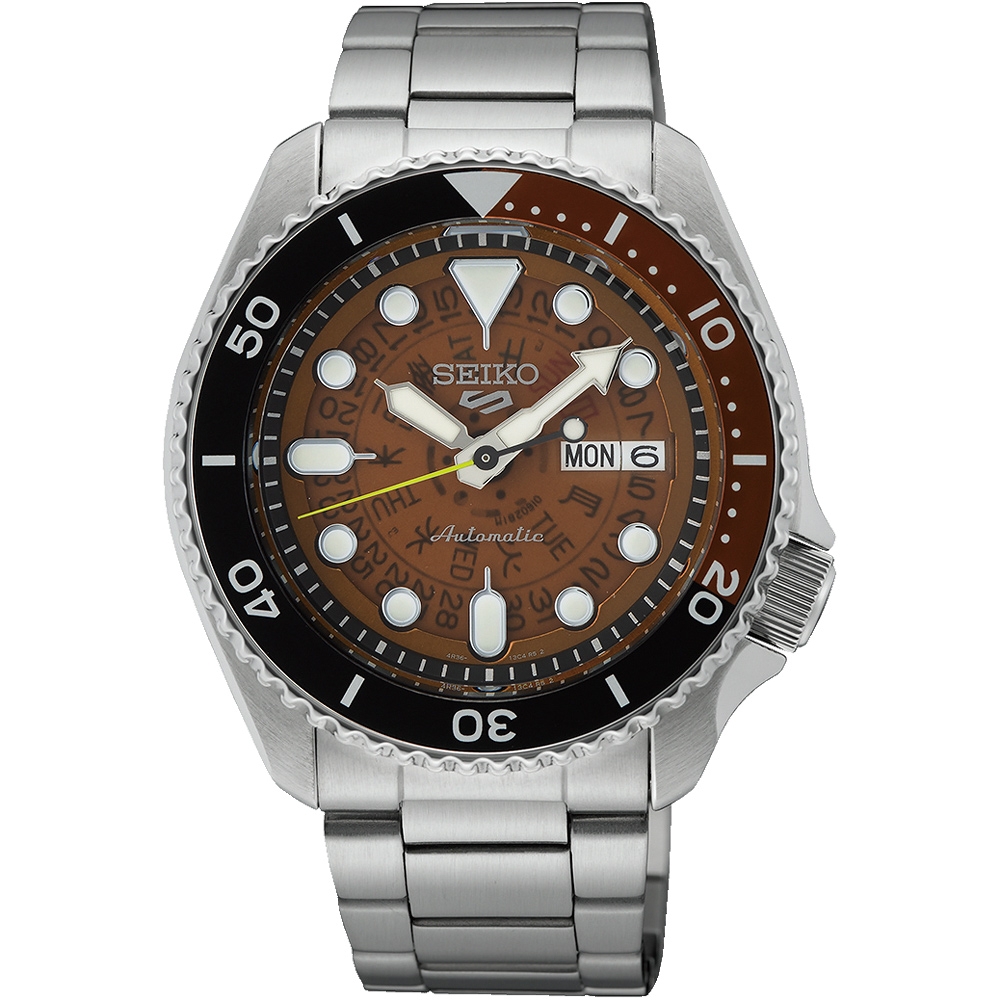 SEIKO 精工 5 Sports 1970年代復刻透視面盤機械錶SRPJ47K1 /4R36-13N0U錶徑42.5MM