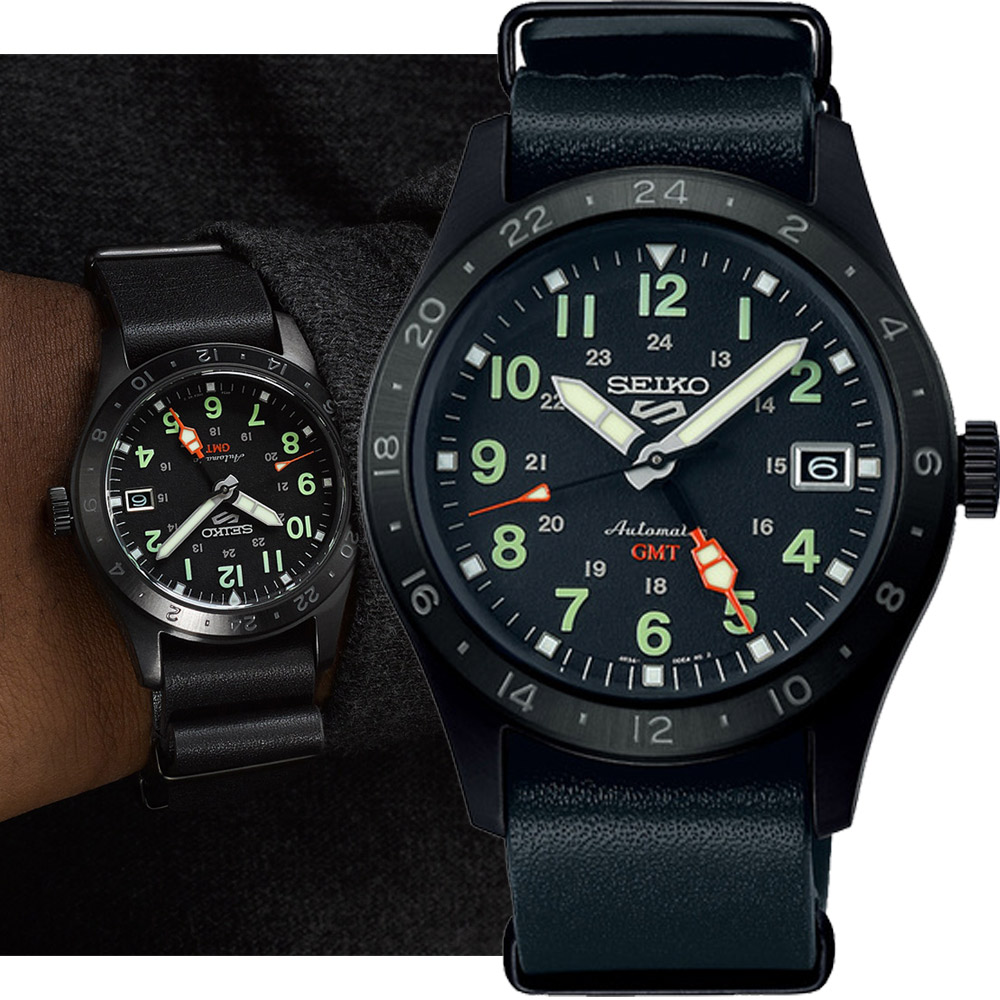 SEIKO 精工 5 Sports Field 系列 GMT機械錶 男錶.手錶 -39.4mm (SSK025K1/4R34-00C0C)