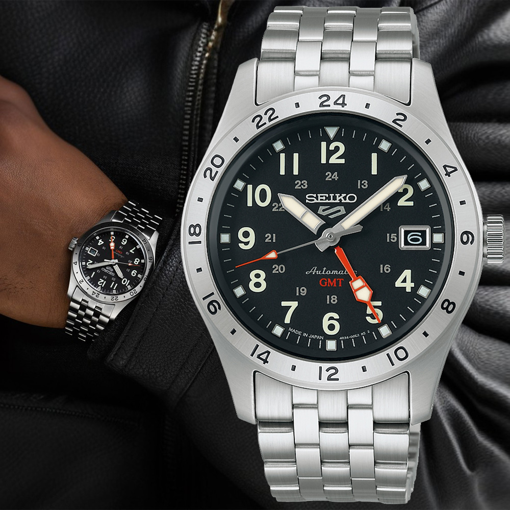SEIKO 精工 5 SPORTS GMT 機械腕錶 錶 手錶 送禮 (4R34-00C0D/SSK023K1)