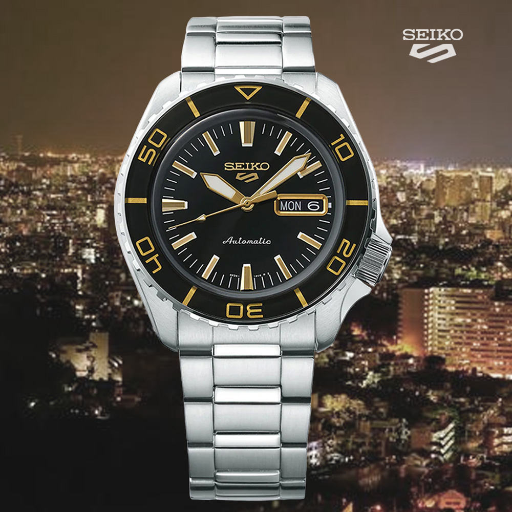 SEIKO 精工 5 Sports系列 運動風格機械腕錶-黑42.5mm_SK028 SRPK99K1/4R36-16D0D 送禮 禮物 推薦