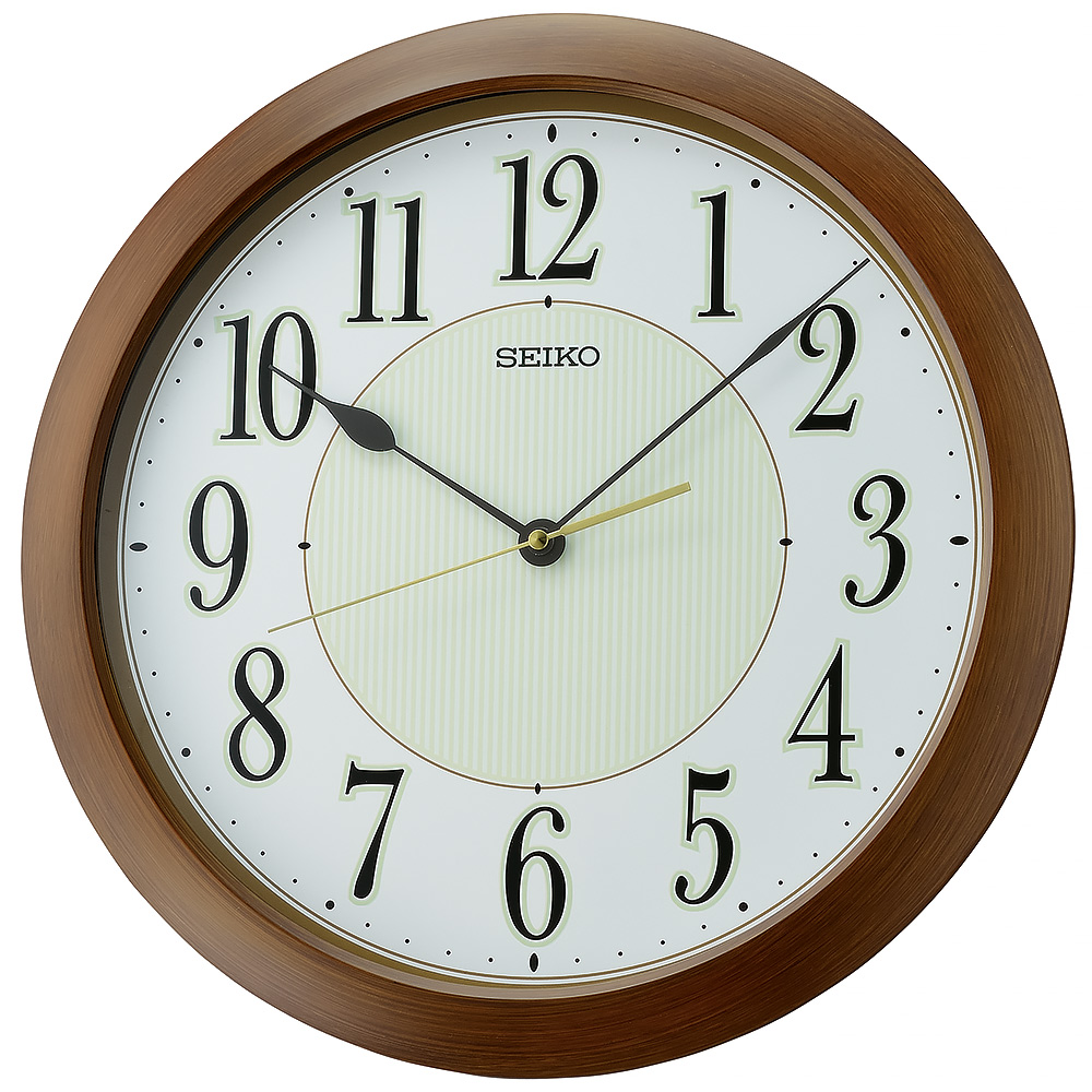 SEIKO 精工33cm靜音木質掛鐘時鐘QXA528B(木質外框設計靜音機芯