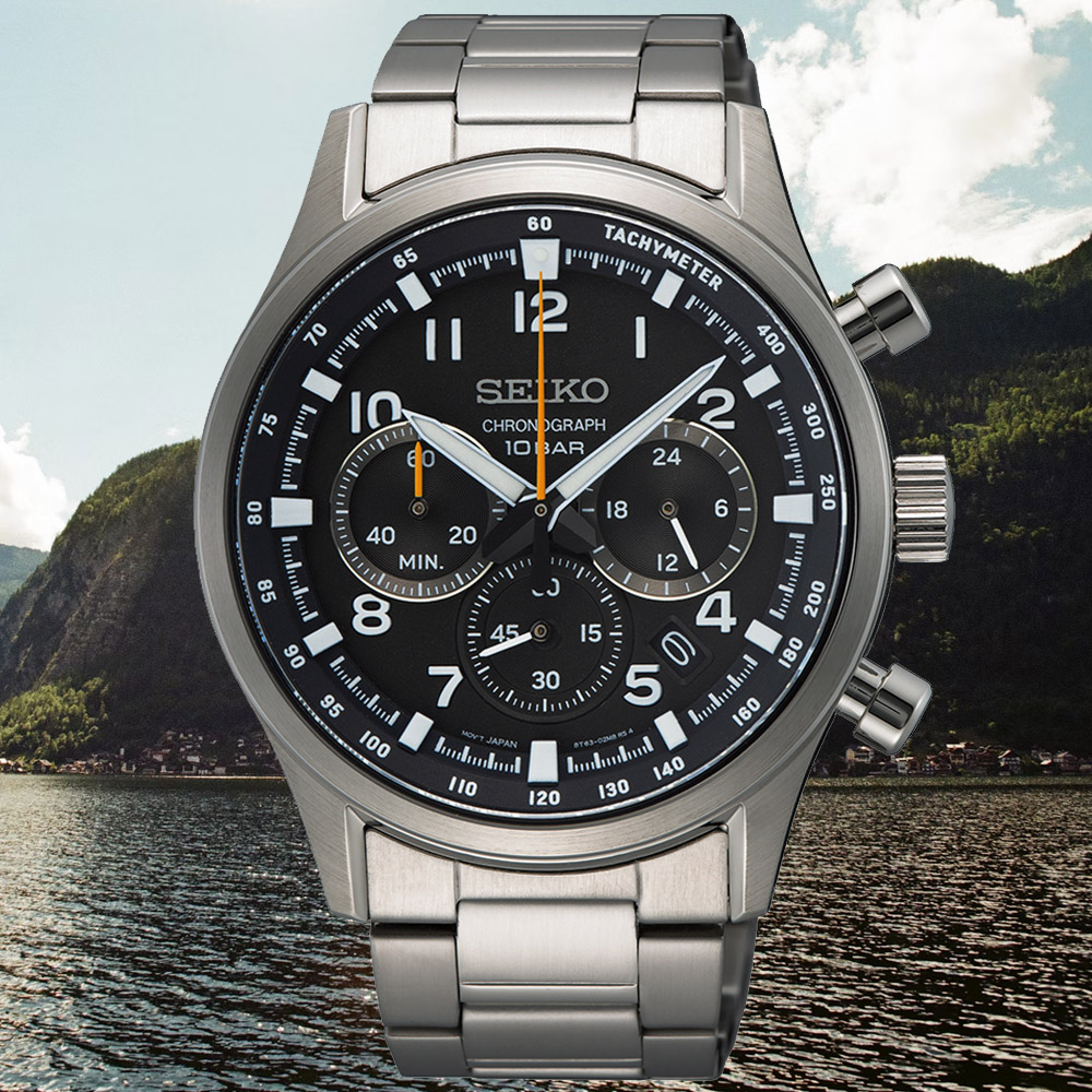 SEIKO 精工 CS 紳士時尚 三眼計時腕錶 錶 週年慶 雙11 (8T63-02M0D/SSB447P1)