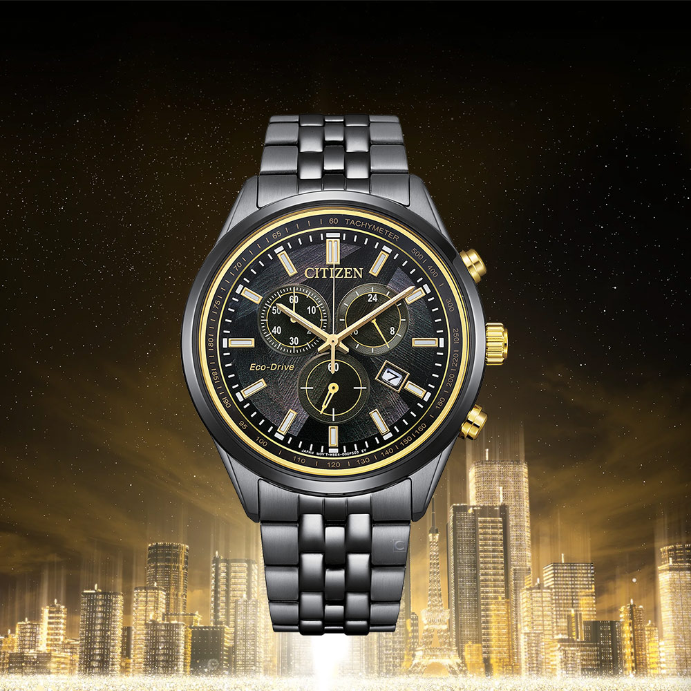 CITIZEN 星辰 光動能50週年紀念系列限量版 計時腕錶 男錶 手錶-42mm AT2576-68E