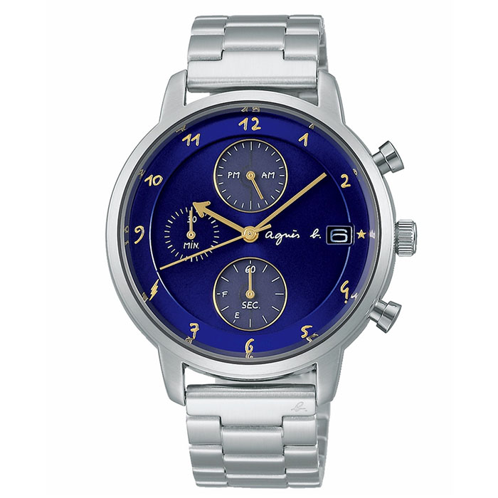 Agnes b. × seiko - Agnes b. Chronograph Blue Dial Watch