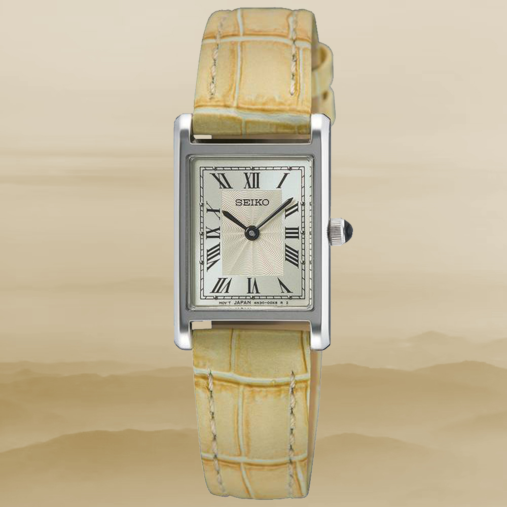 SEIKO 精工 CS 優雅方形腕錶 錶 手錶 送禮 (4N30-00H0J/SWR095P1)