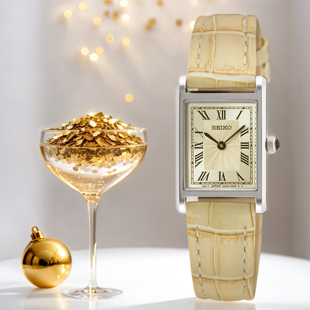 SEIKO 精工 CS 優雅羅馬方形女錶 周年慶獻禮 SWR095P1 4N30-00H0J