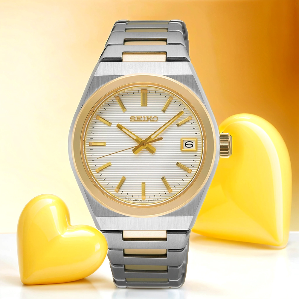 SEIKO 精工 CS 橫紋錶盤女錶 雙11盛典-34mm SUR578P1 6N42-00N0KS