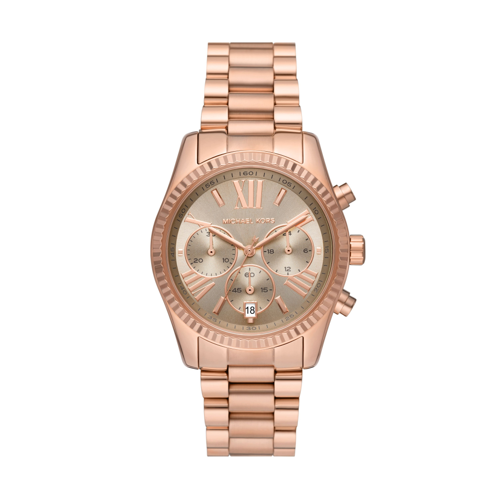 Michael Kors Lexington 沉穩奢華玫瑰金腕錶38mm/MK7217