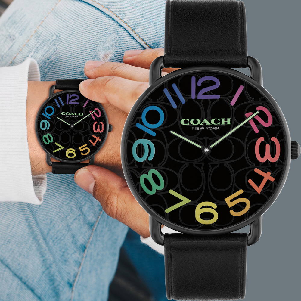 COACH Elliot CC彩虹數字手錶 男錶-41mm CO14602733