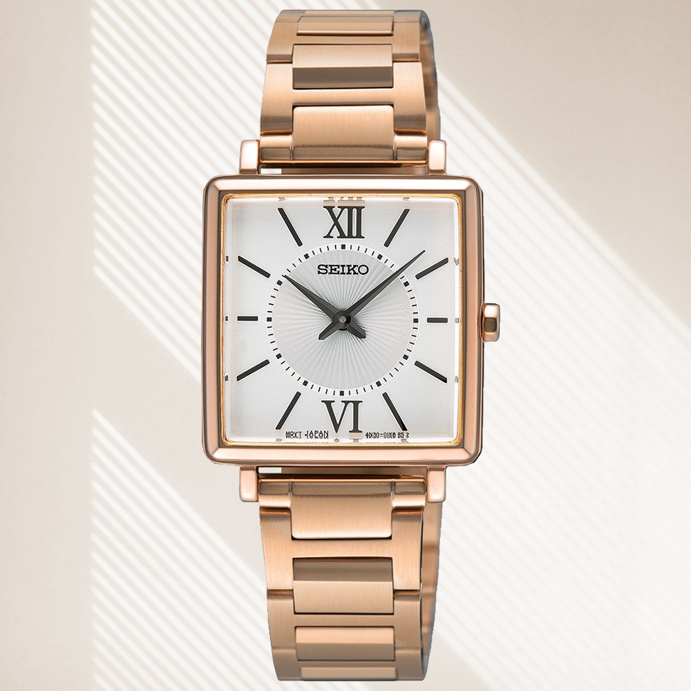 SEIKO 精工 CS 簡約時尚 方形腕錶 錶 週年慶 雙11 (SWR112P1/4N30-00N0K)