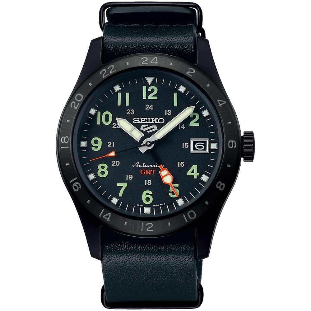 SEIKO 精工 享指定專櫃售後服務5 Sports 精工 GMT機械腕錶 SSK025K1/4R34-00C0C