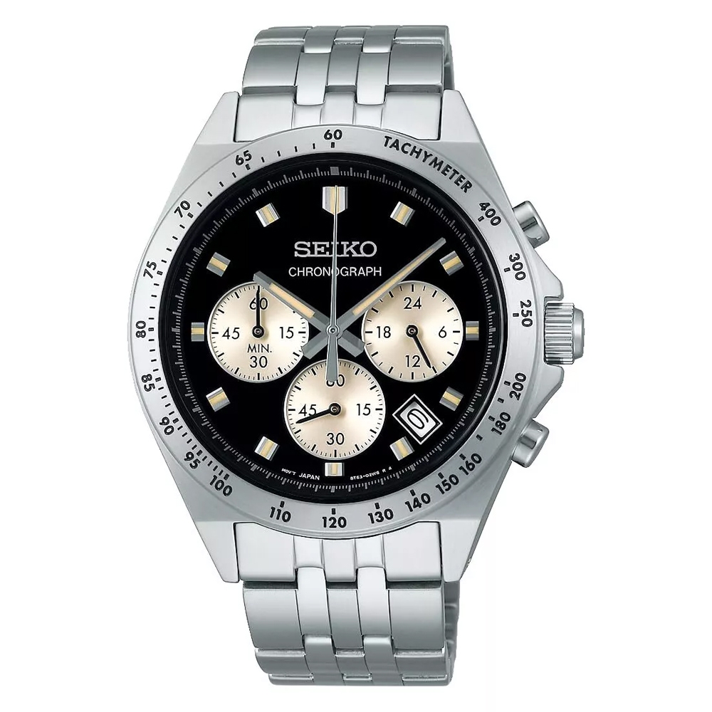 SEIKO 精工 都會紳士三眼計時手錶 男錶-8T63-02R0D/SBTR047J