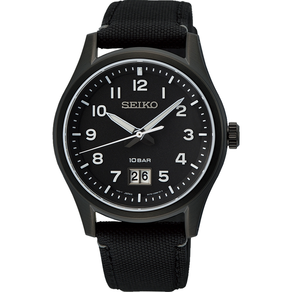 SEIKO 精工 CS系列 大視窗日期腕錶39.5mm黑_6N76-00K0U.SUR571P1