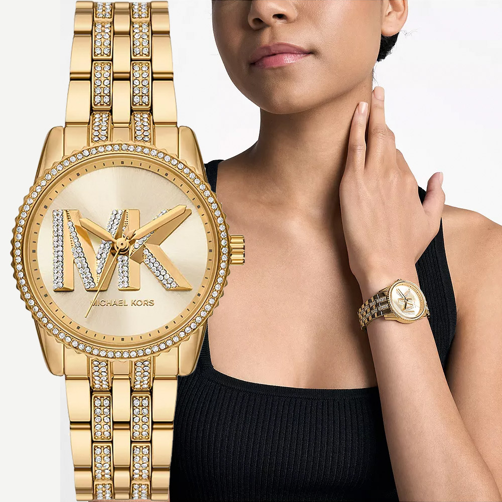 Michael Kors MK Ritz 晶鑽奢華Logo女錶-35mm MK7540